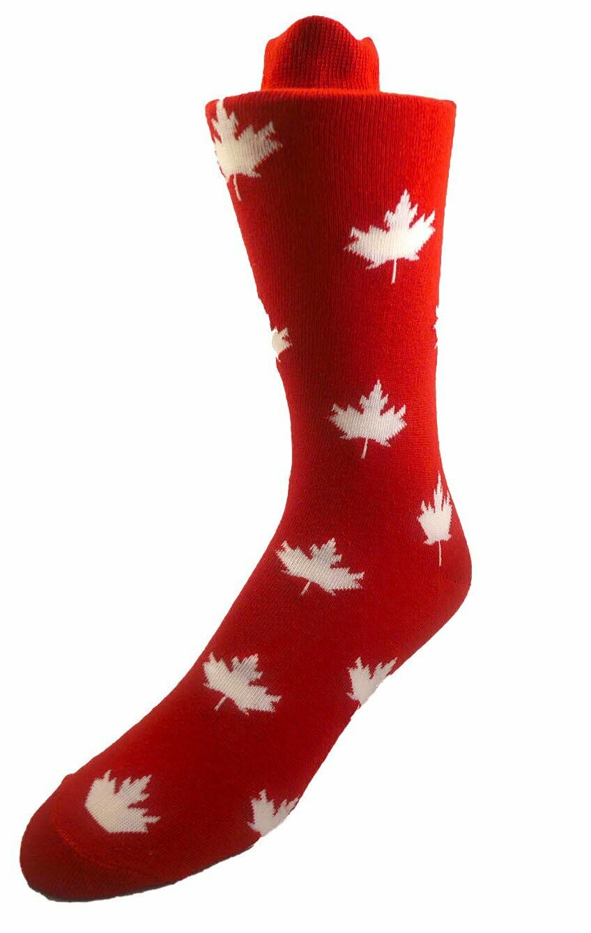The Maple Leaf Sock - Red and White