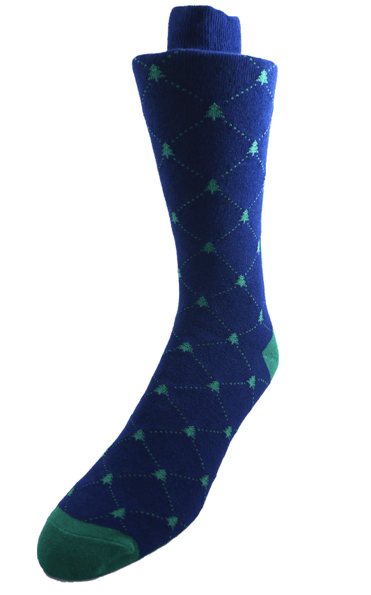 The Argyle Christmas Tree Sock